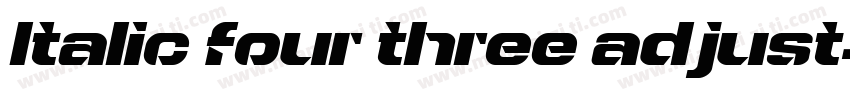 Italic four three adjust字体转换